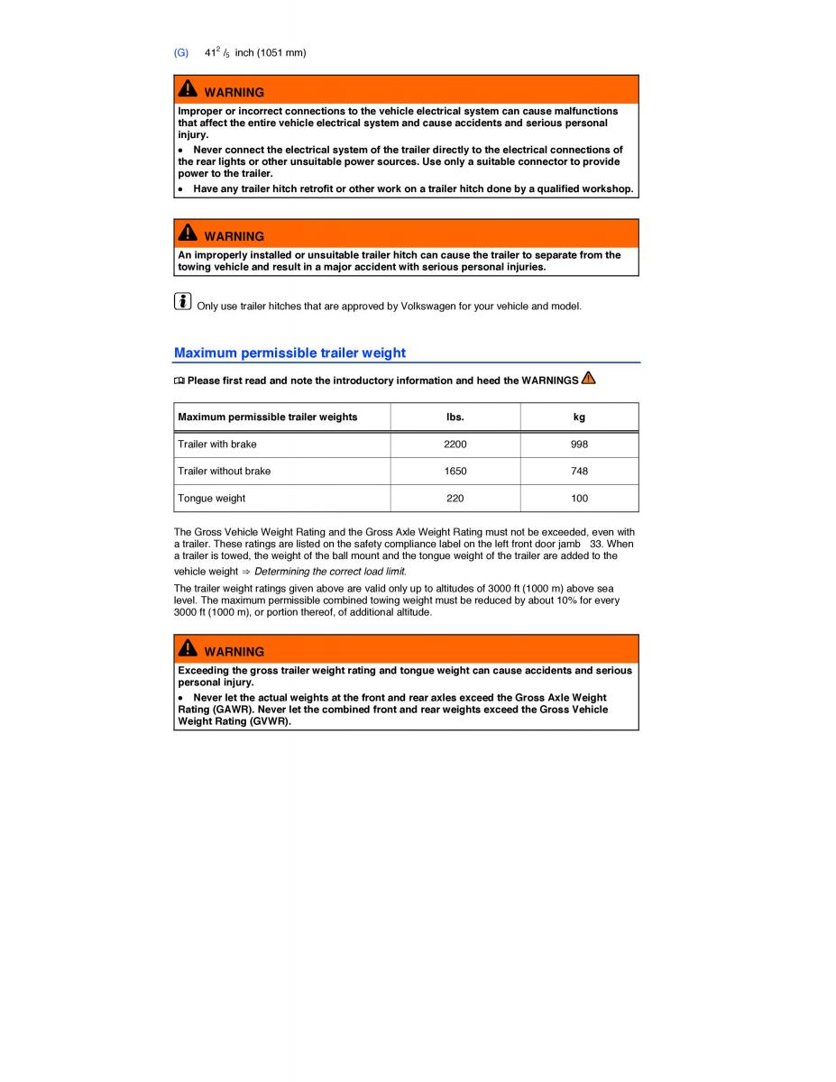 VW Tiguan owners manual / page 162