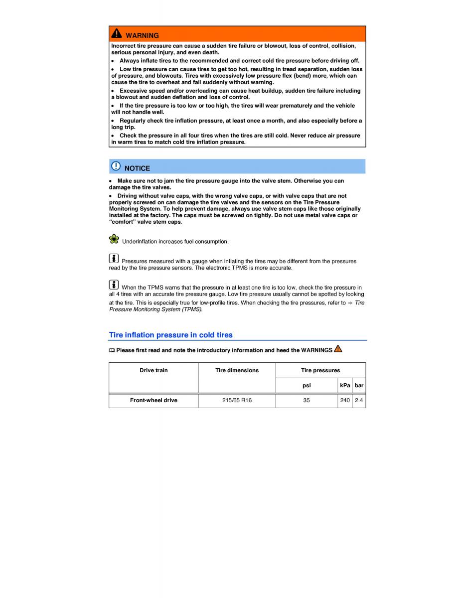 VW Tiguan owners manual / page 171