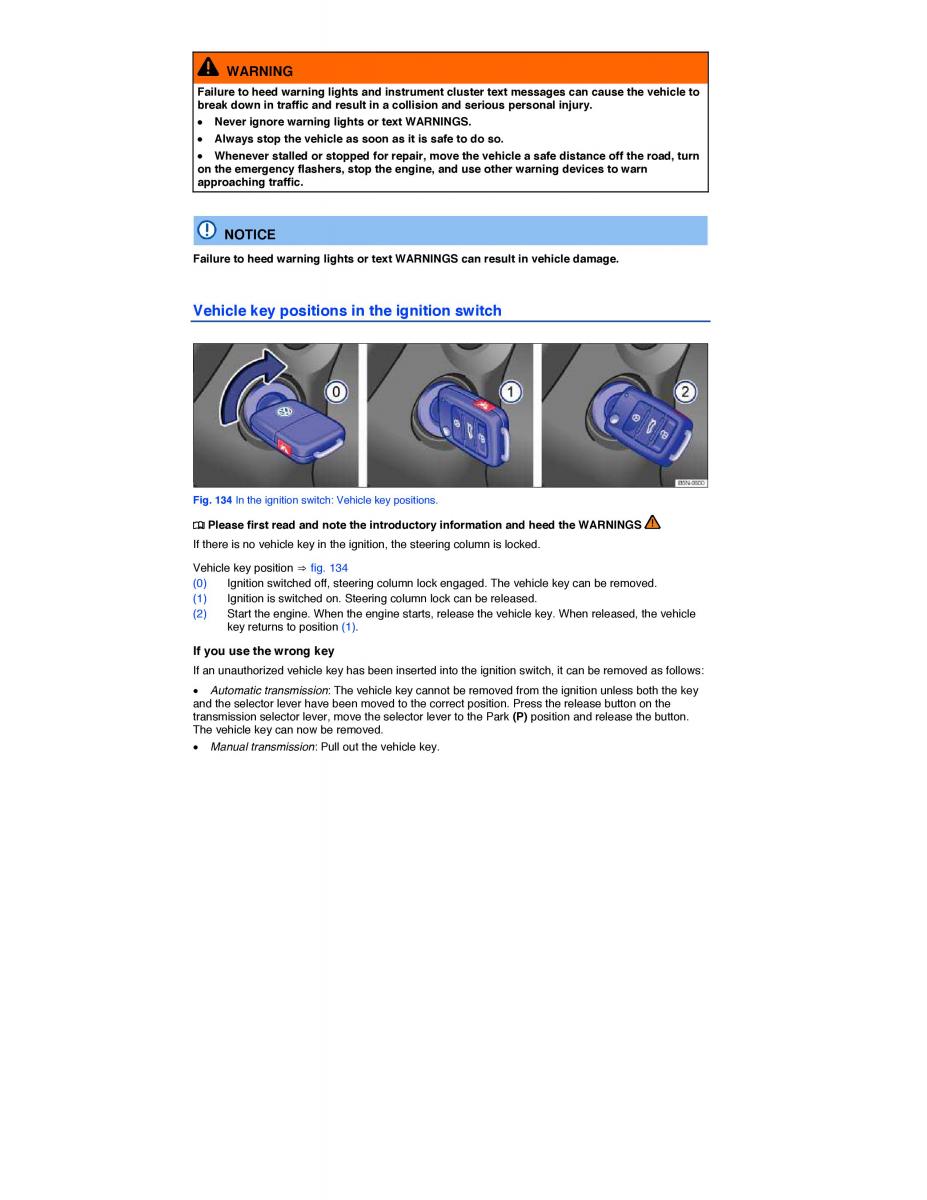 VW Tiguan owners manual / page 216