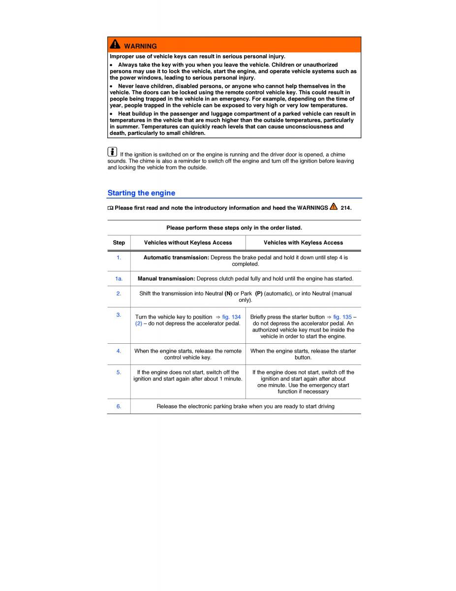 VW Tiguan owners manual / page 219