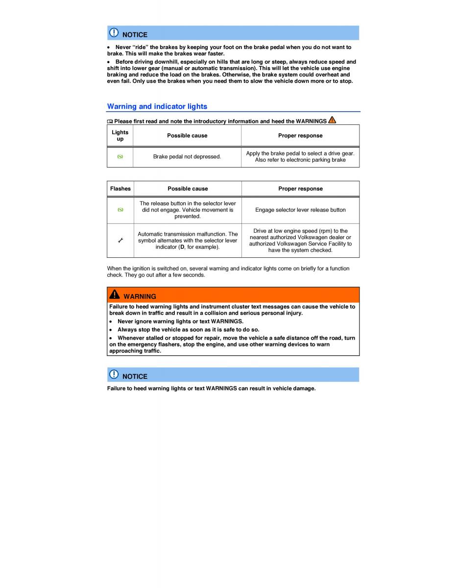 VW Tiguan owners manual / page 225