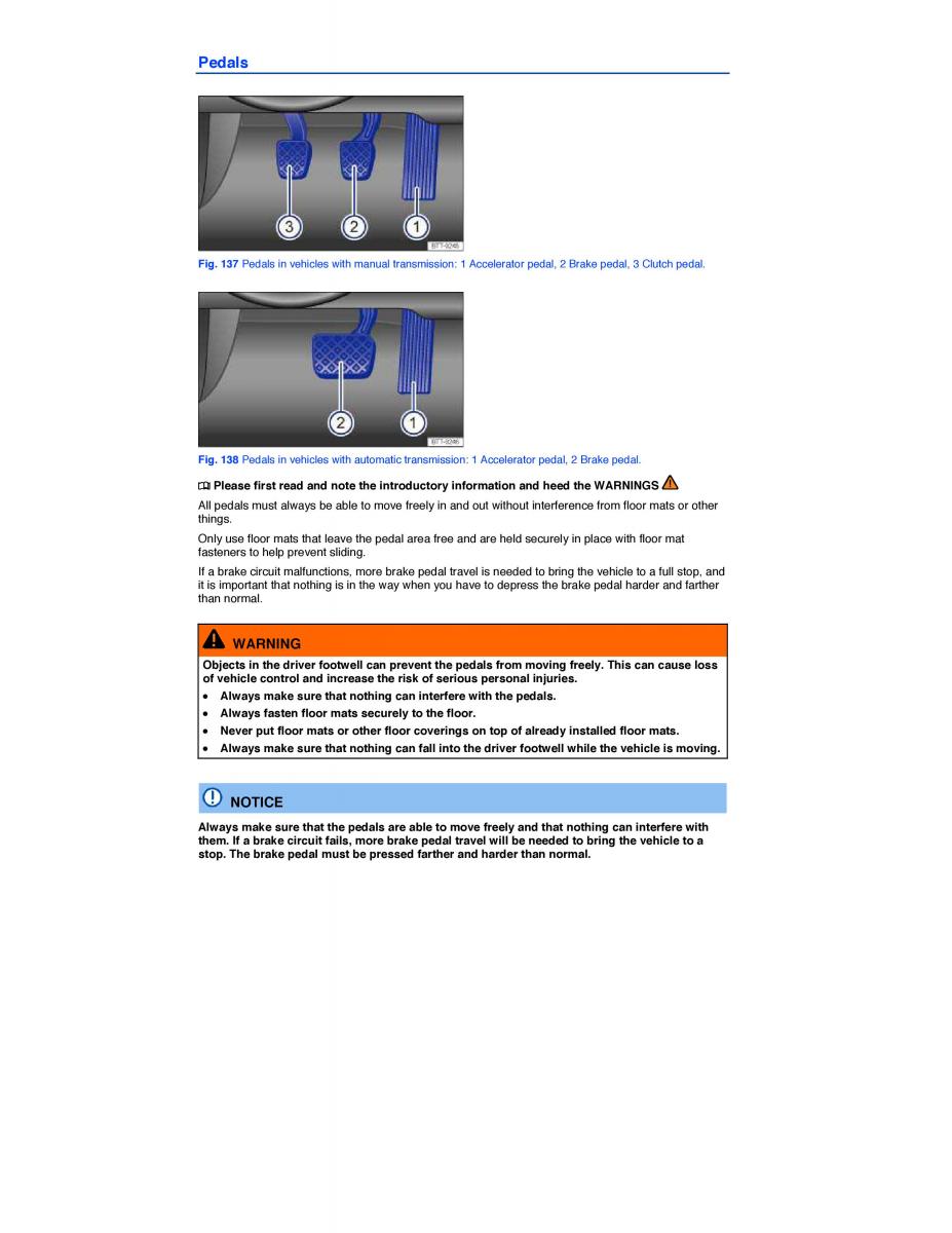 VW Tiguan owners manual / page 226