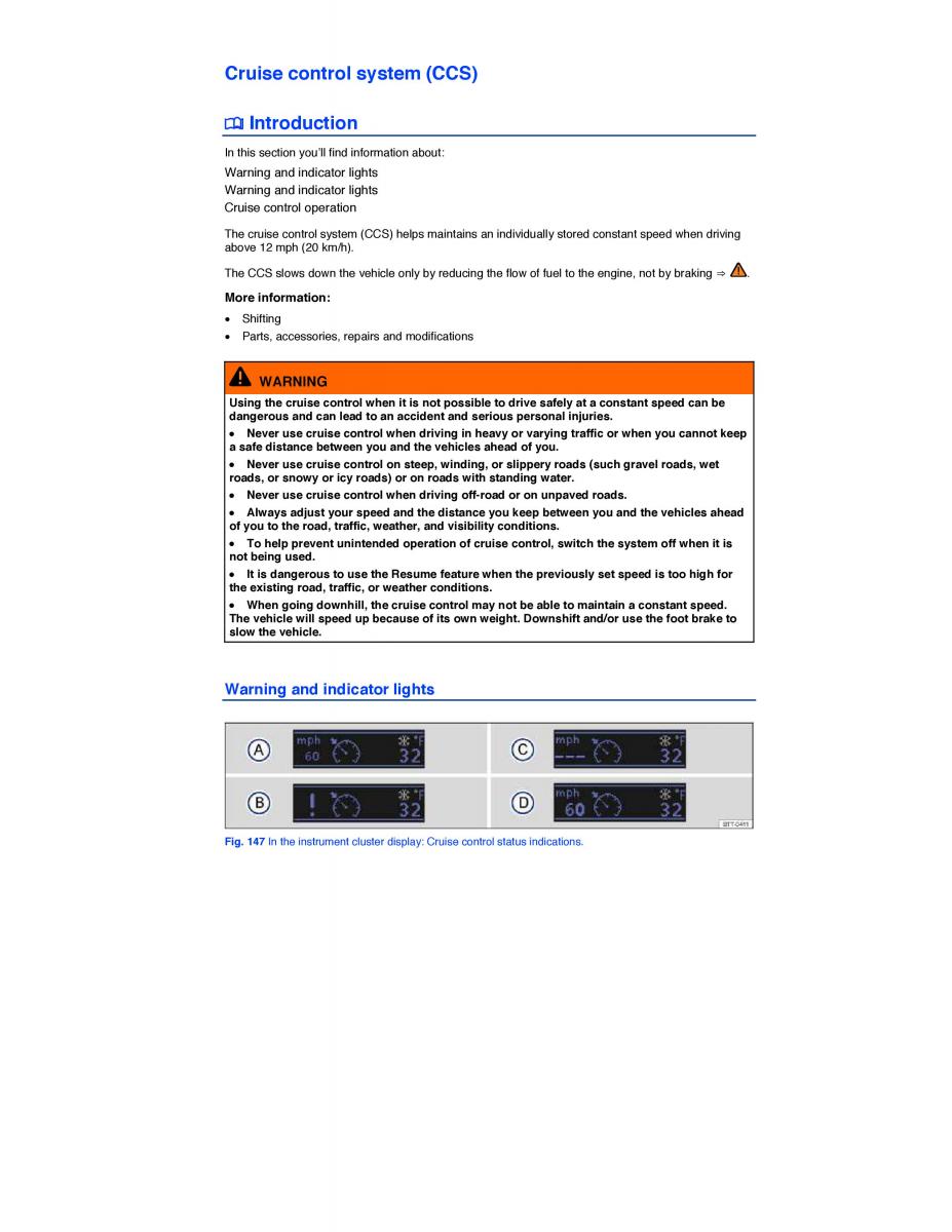 VW Tiguan owners manual / page 255