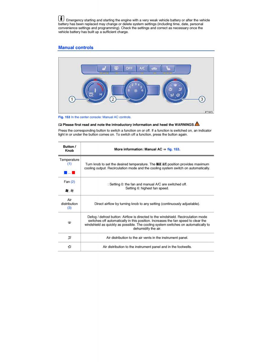 VW Tiguan owners manual / page 264