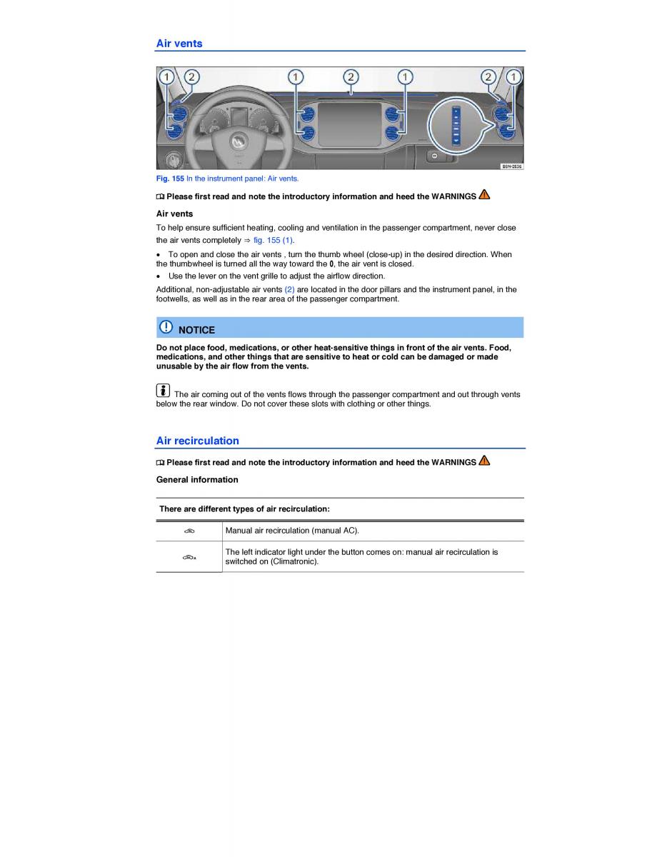 VW Tiguan owners manual / page 269