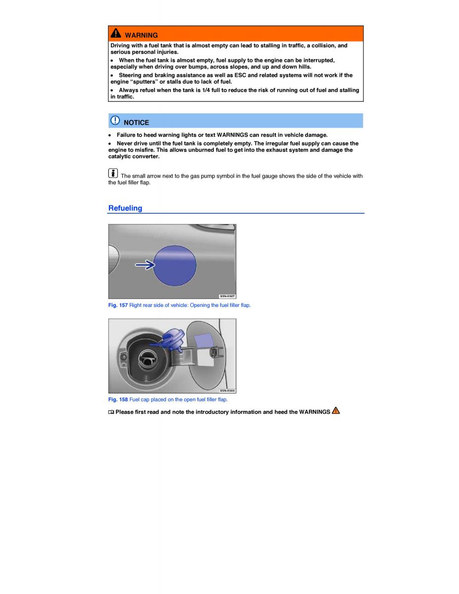 VW Tiguan owners manual / page 275