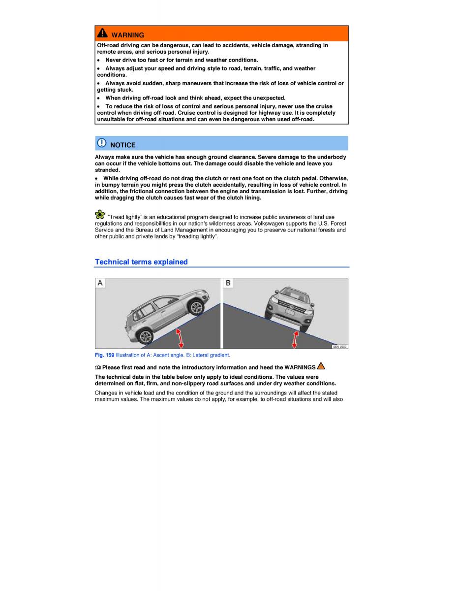 VW Tiguan owners manual / page 286