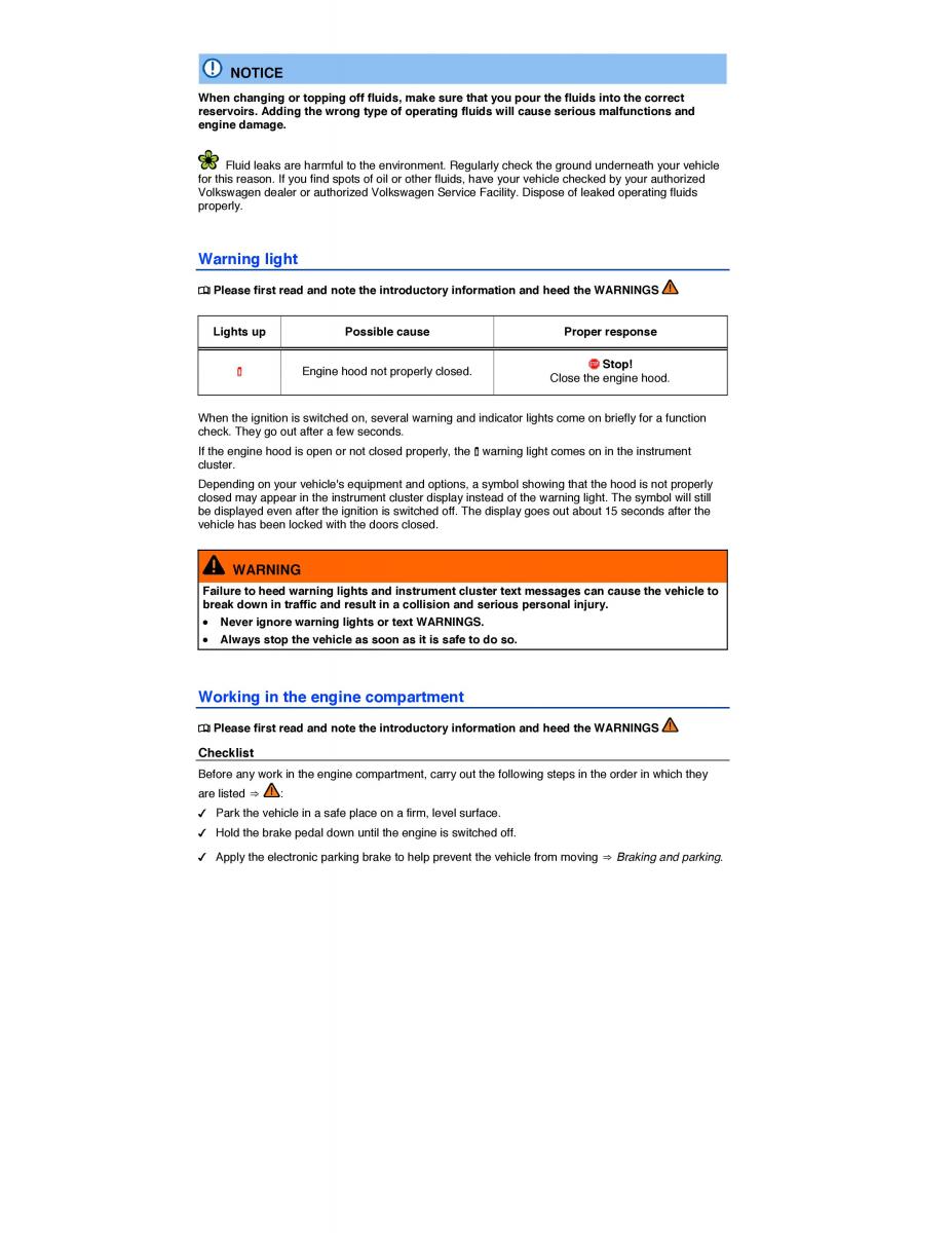 VW Tiguan owners manual / page 304