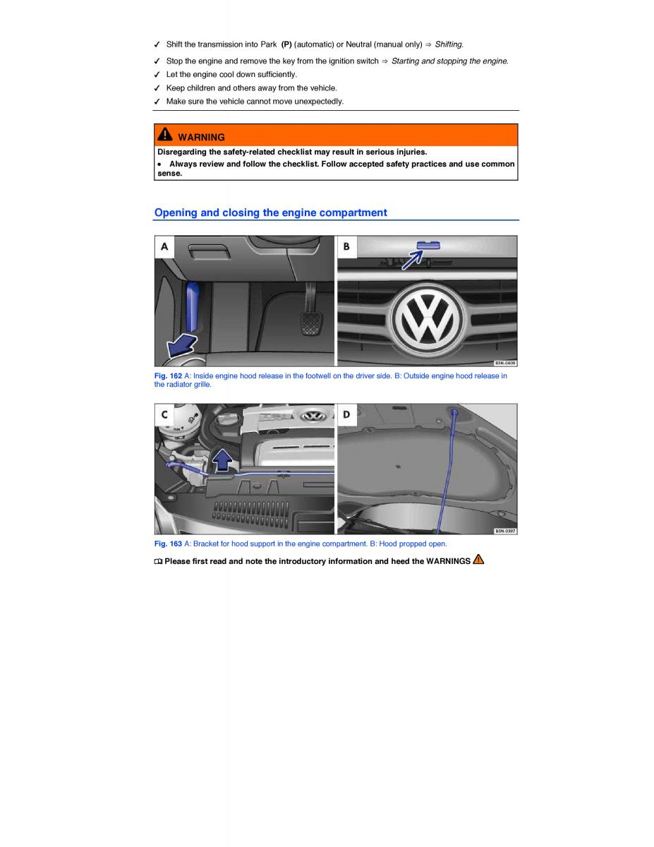 VW Tiguan owners manual / page 305