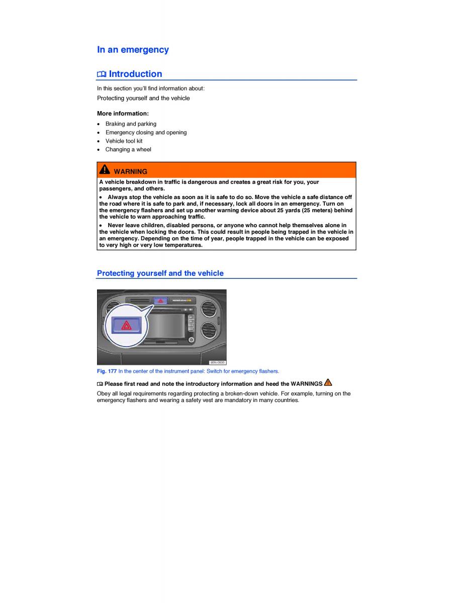 VW Tiguan owners manual / page 366