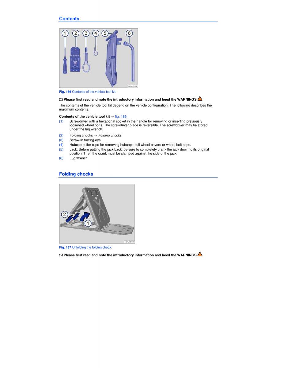 VW Tiguan owners manual / page 376