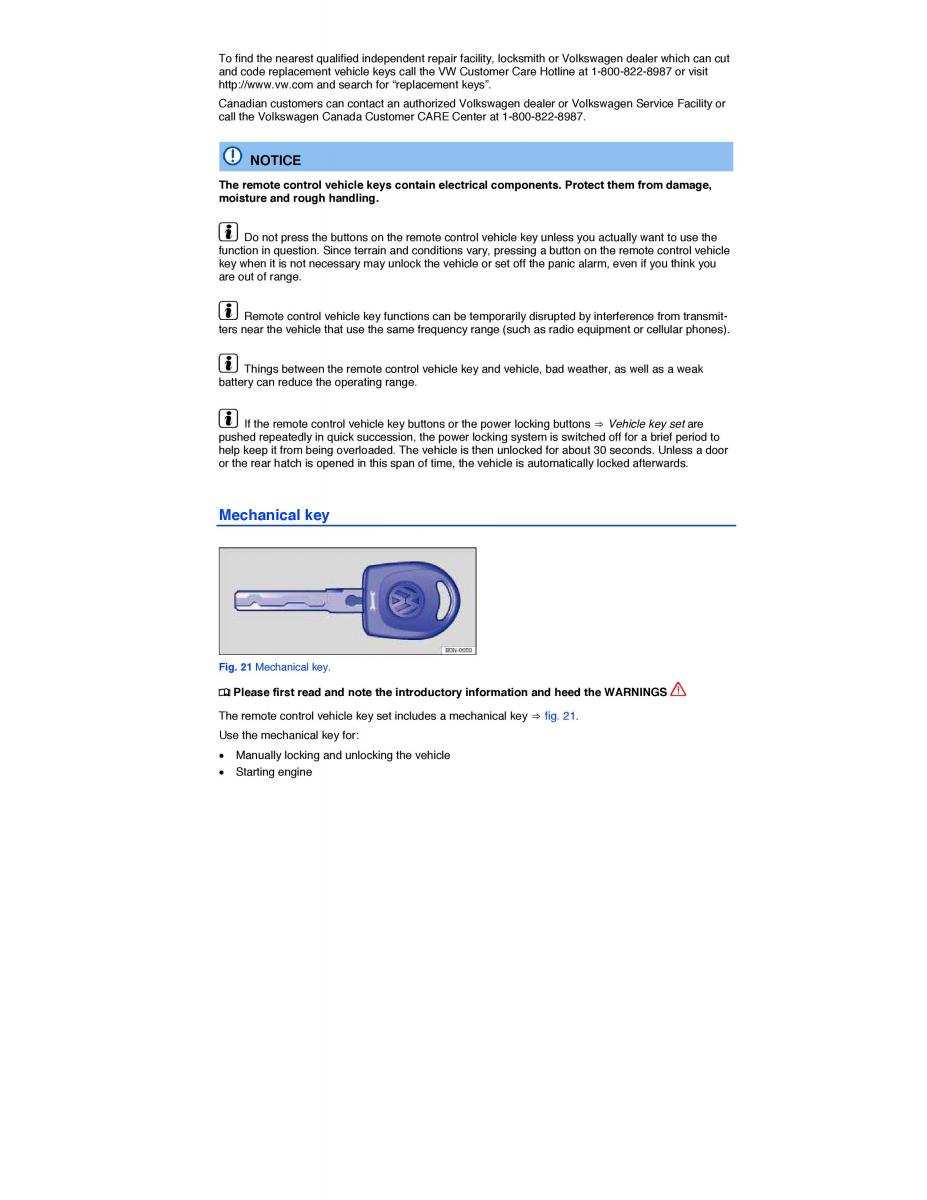 VW Tiguan owners manual / page 39