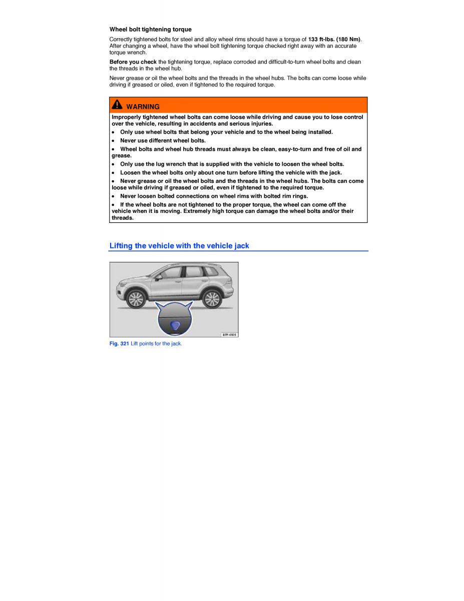 VW Touareg II 2 owners manual / page 547