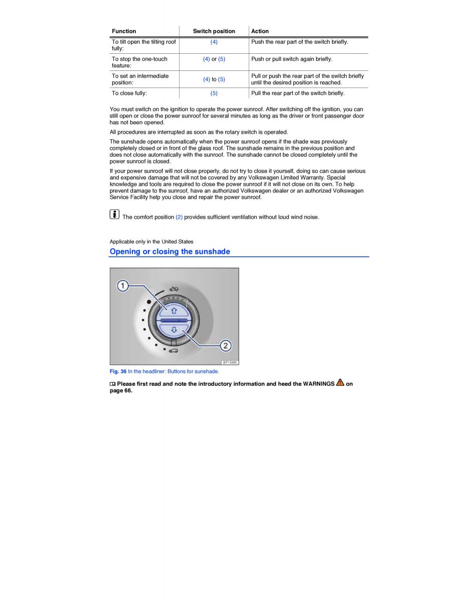 VW Touareg II 2 owners manual / page 62