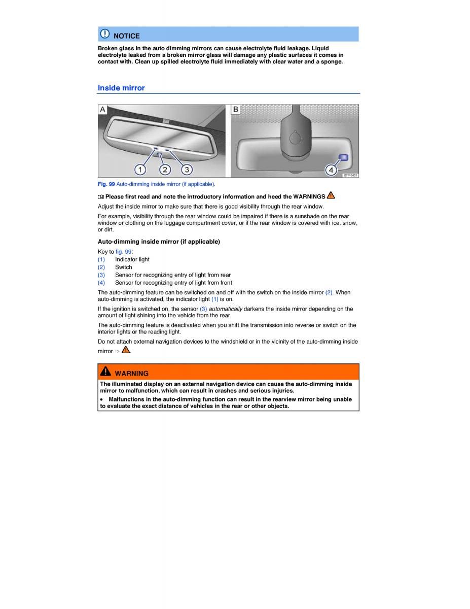 VW Touareg II 2 owners manual / page 133