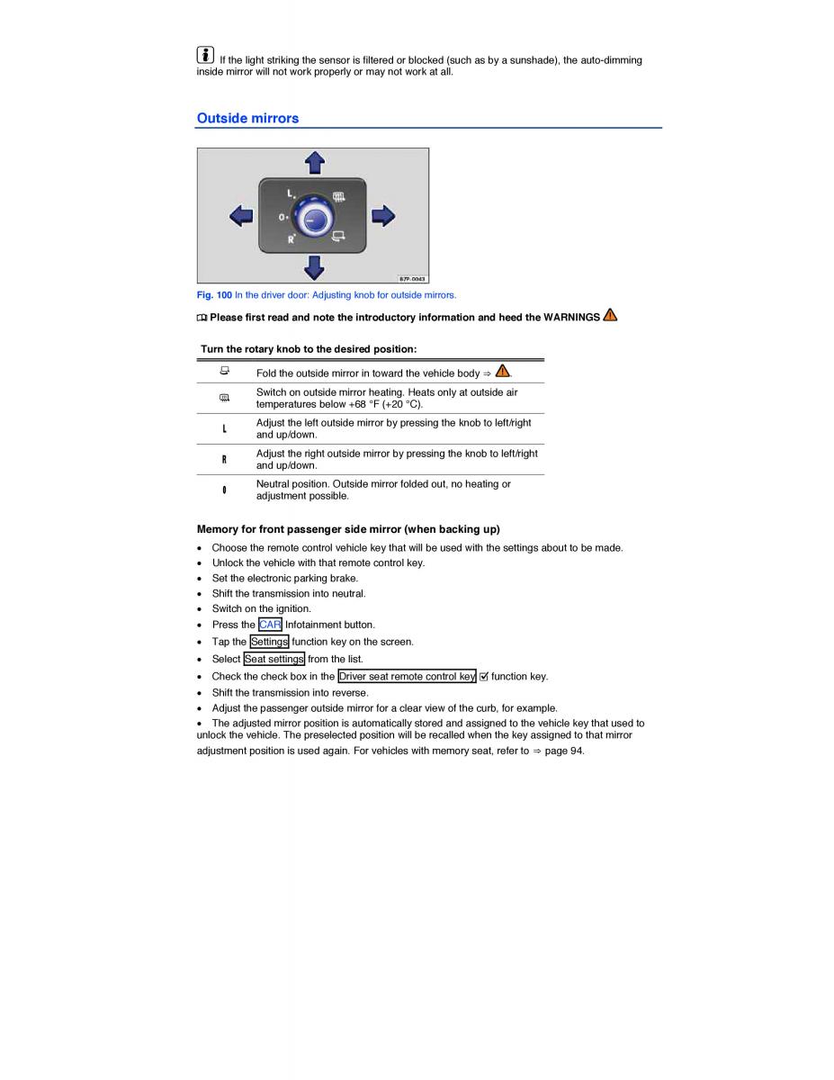 VW Touareg II 2 owners manual / page 134