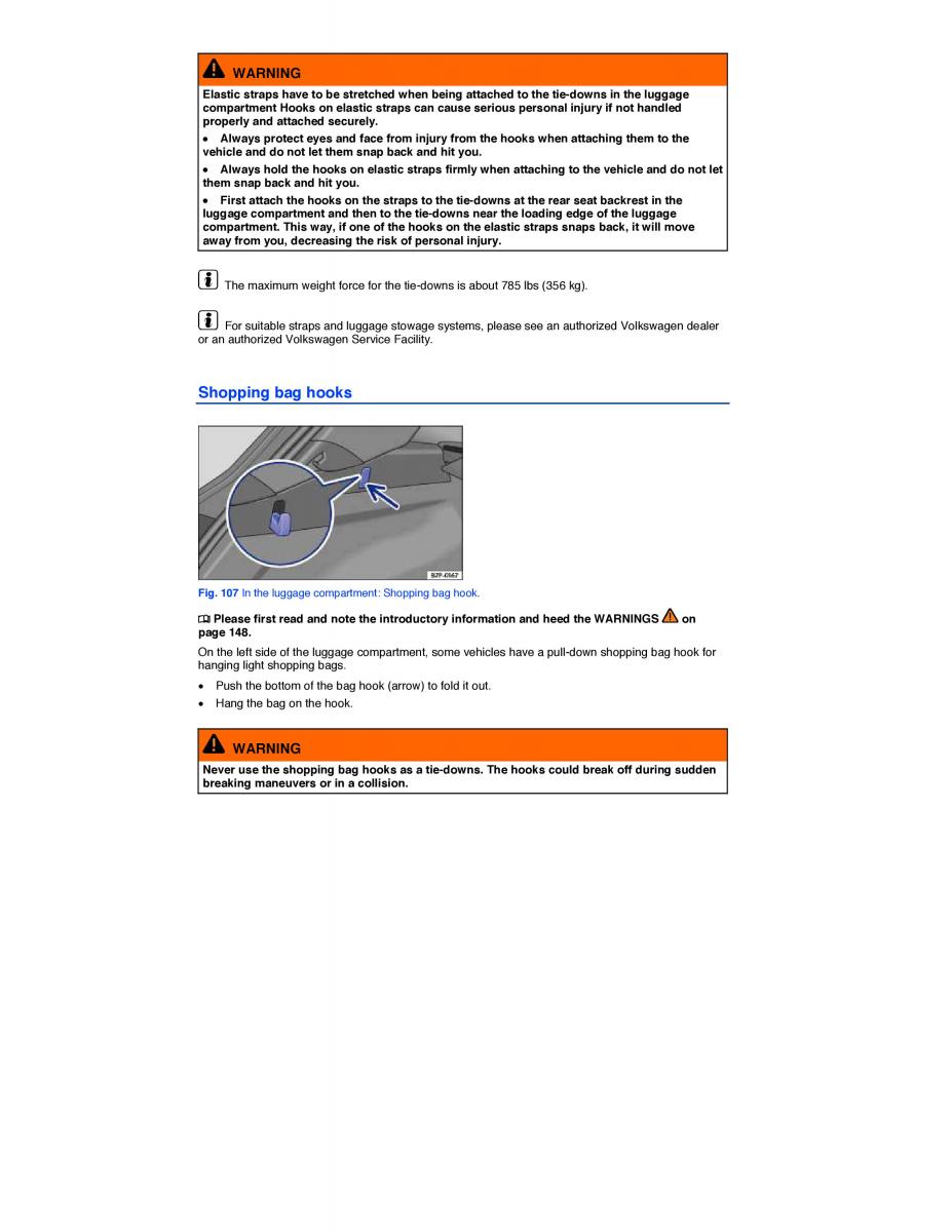 VW Touareg II 2 owners manual / page 149