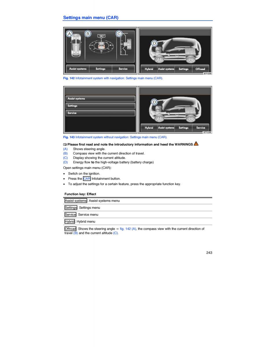 VW Touareg II 2 owners manual / page 236