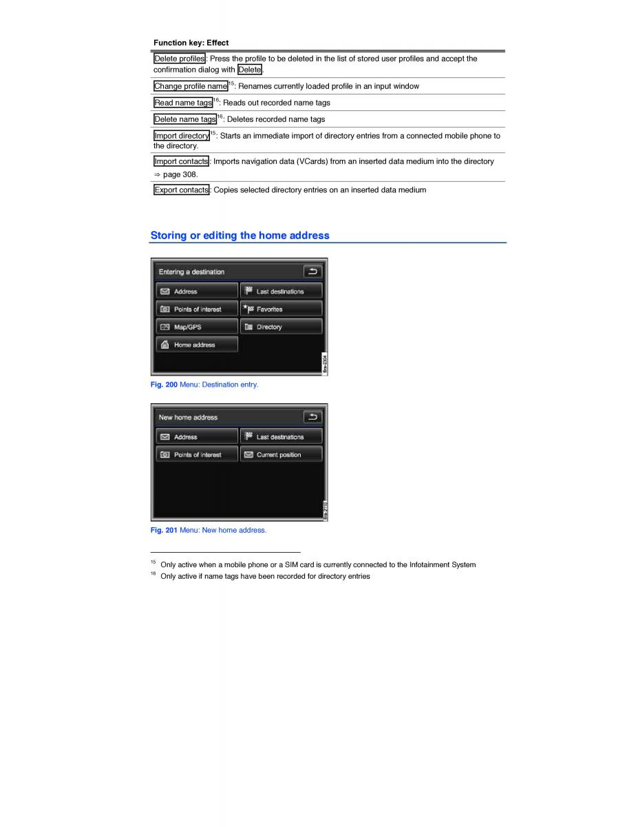 VW Touareg II 2 owners manual / page 304