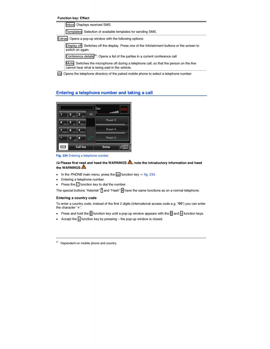 VW Touareg II 2 owners manual / page 351