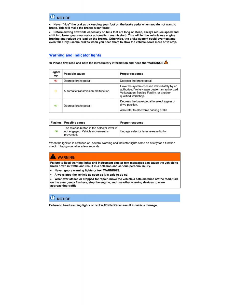 VW Touareg II 2 owners manual / page 377