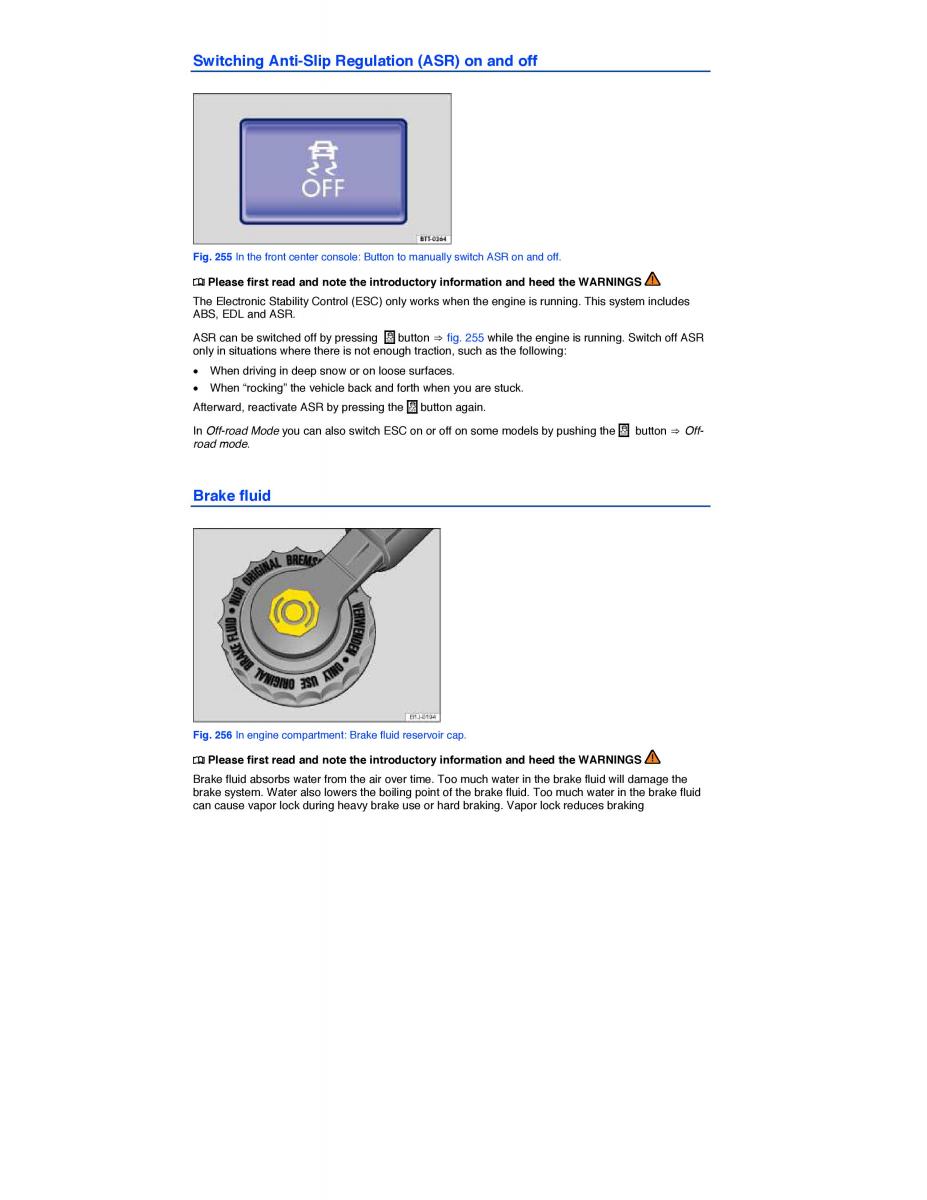 VW Touareg II 2 owners manual / page 395