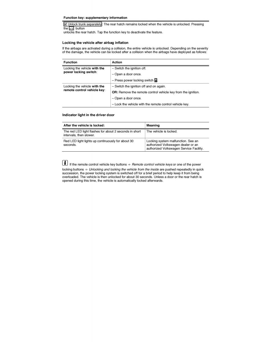 VW Touareg II 2 owners manual / page 40