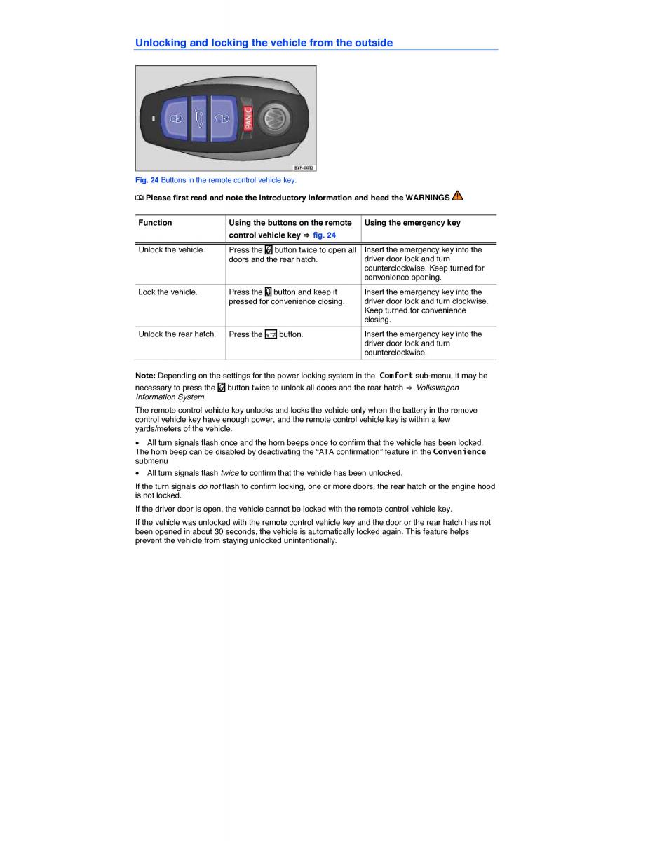 VW Touareg II 2 owners manual / page 41