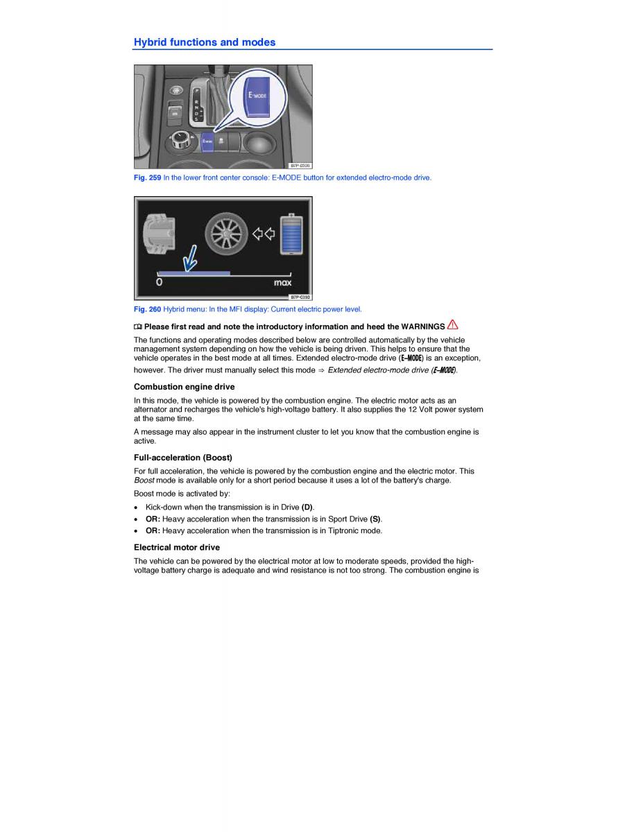 VW Touareg II 2 owners manual / page 410