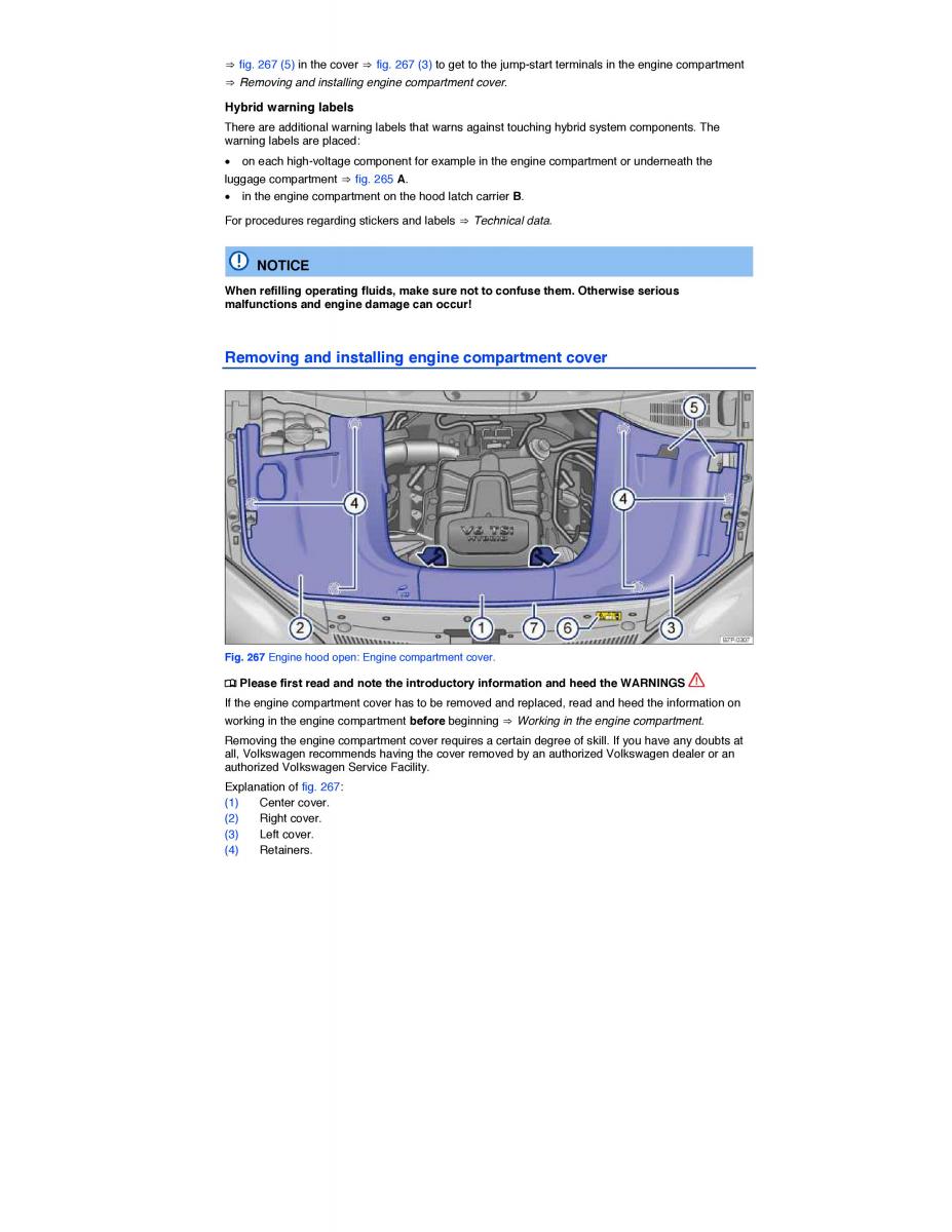 VW Touareg II 2 owners manual / page 417