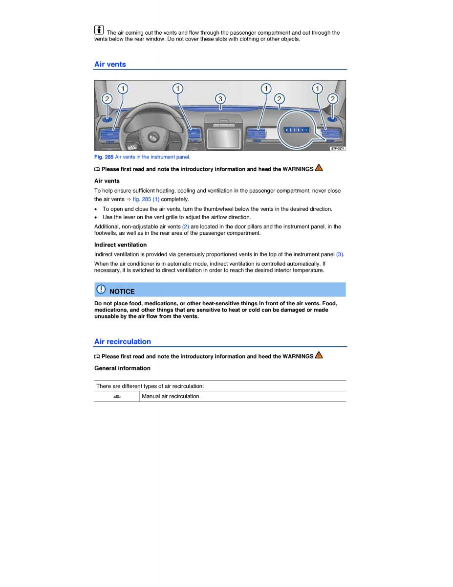 VW Touareg II 2 owners manual / page 425