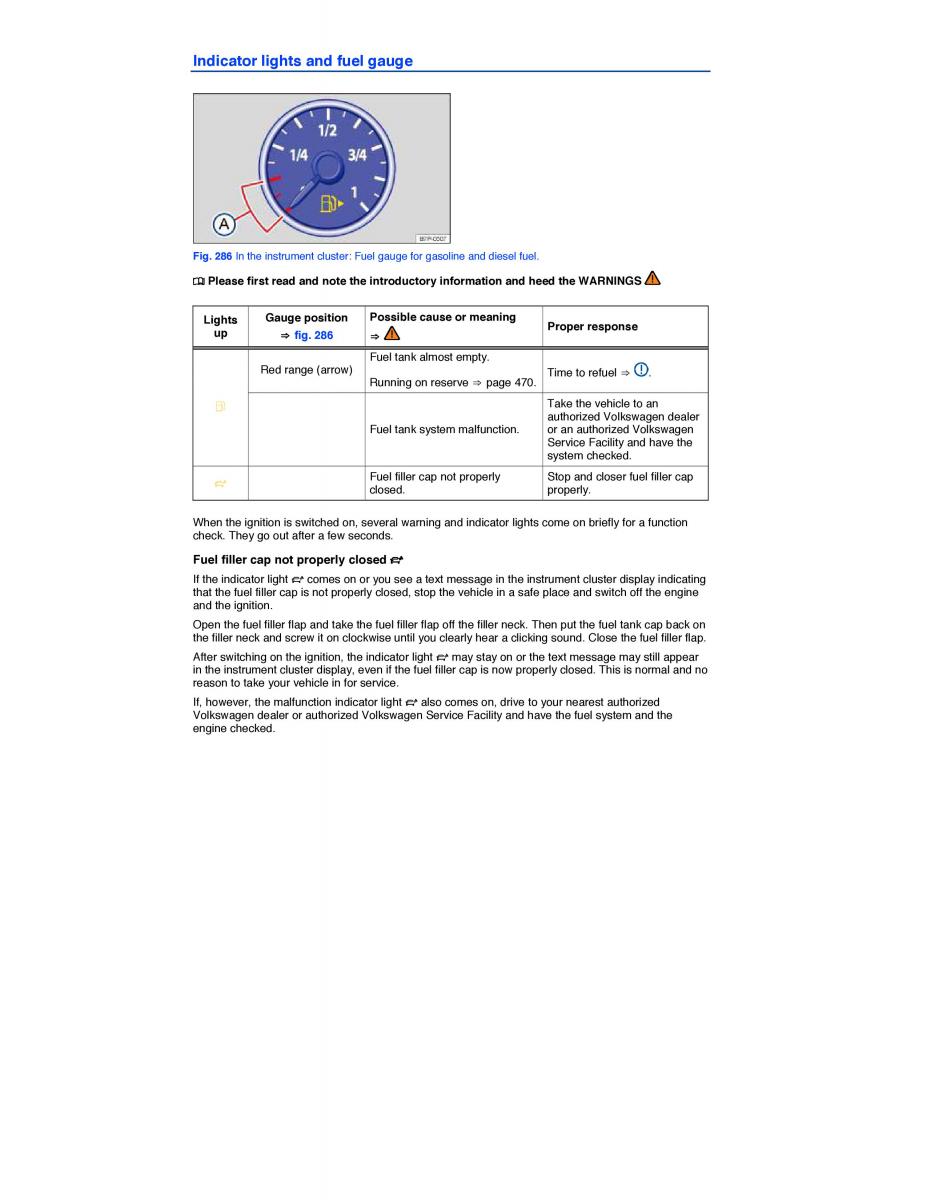 VW Touareg II 2 owners manual / page 429