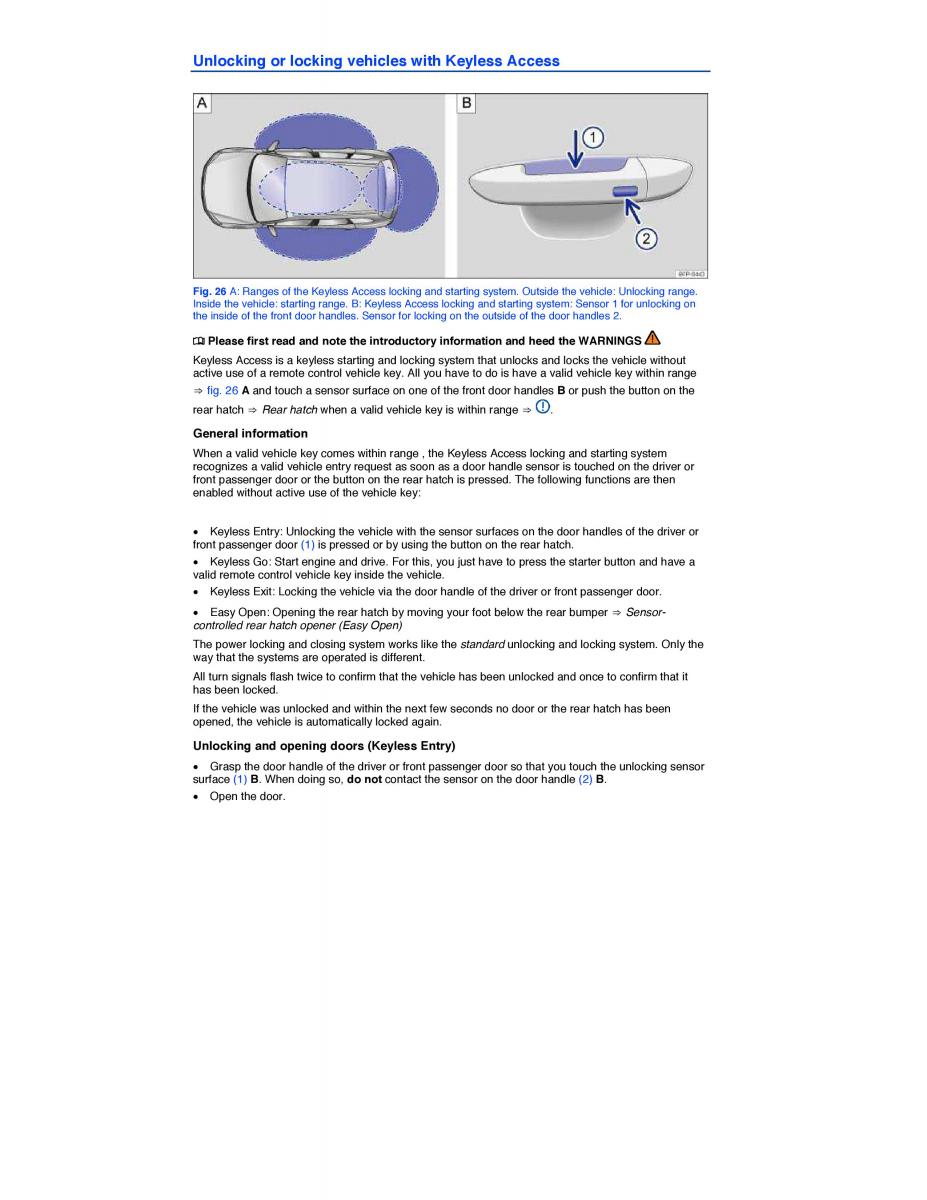 VW Touareg II 2 owners manual / page 43