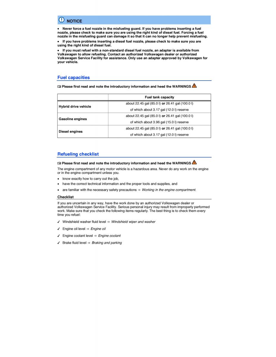 VW Touareg II 2 owners manual / page 433