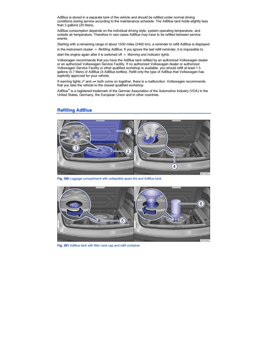 VW Touareg II 2 owners manual / page 443