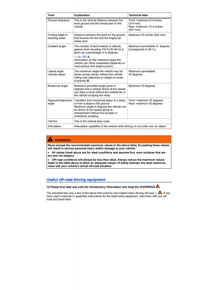 VW Touareg II 2 owners manual / page 451