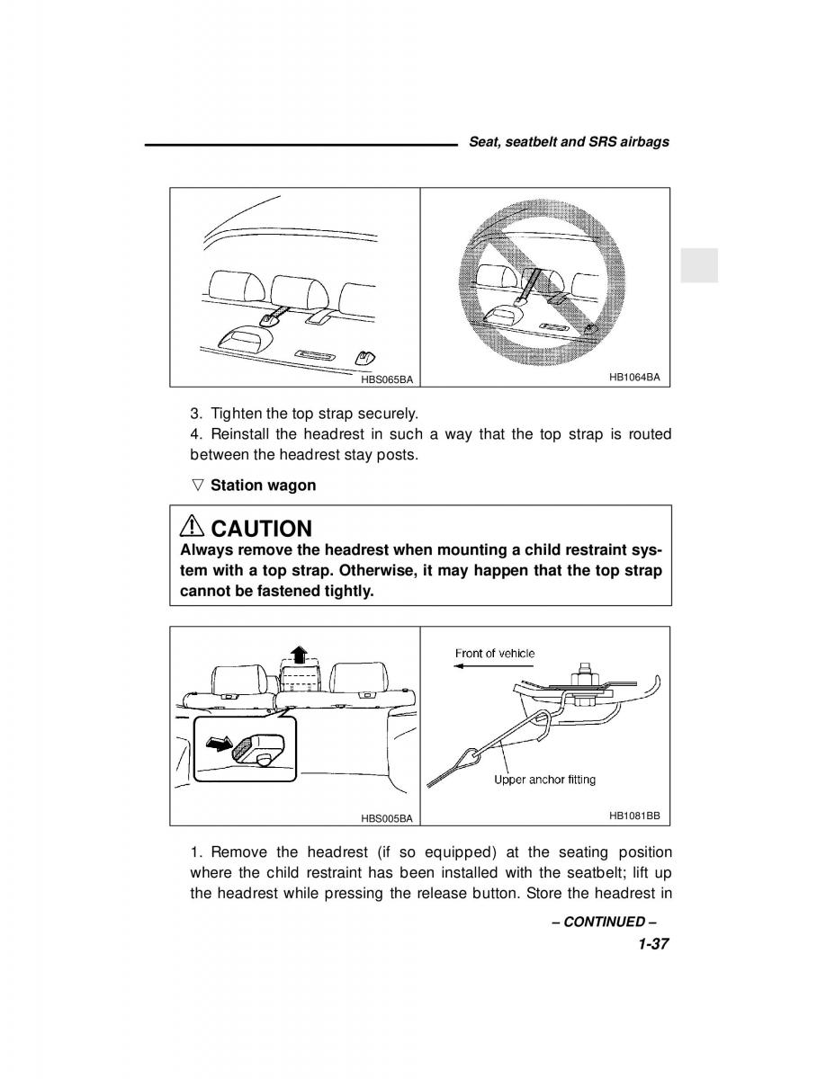 manual  Subaru Outback Legacy owners manual / page 57