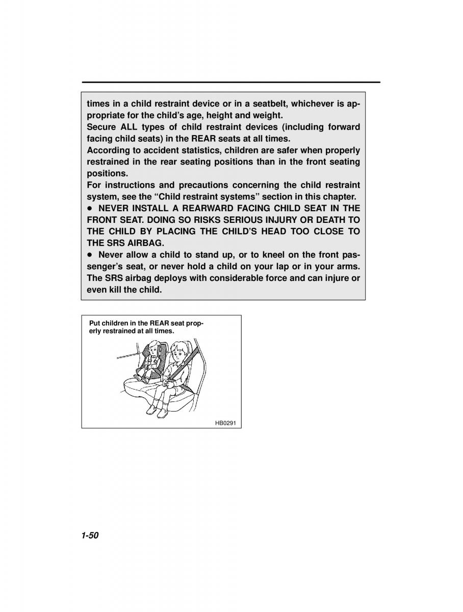 manual  Subaru Outback Legacy owners manual / page 70