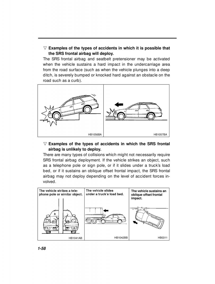 manual  Subaru Outback Legacy owners manual / page 78