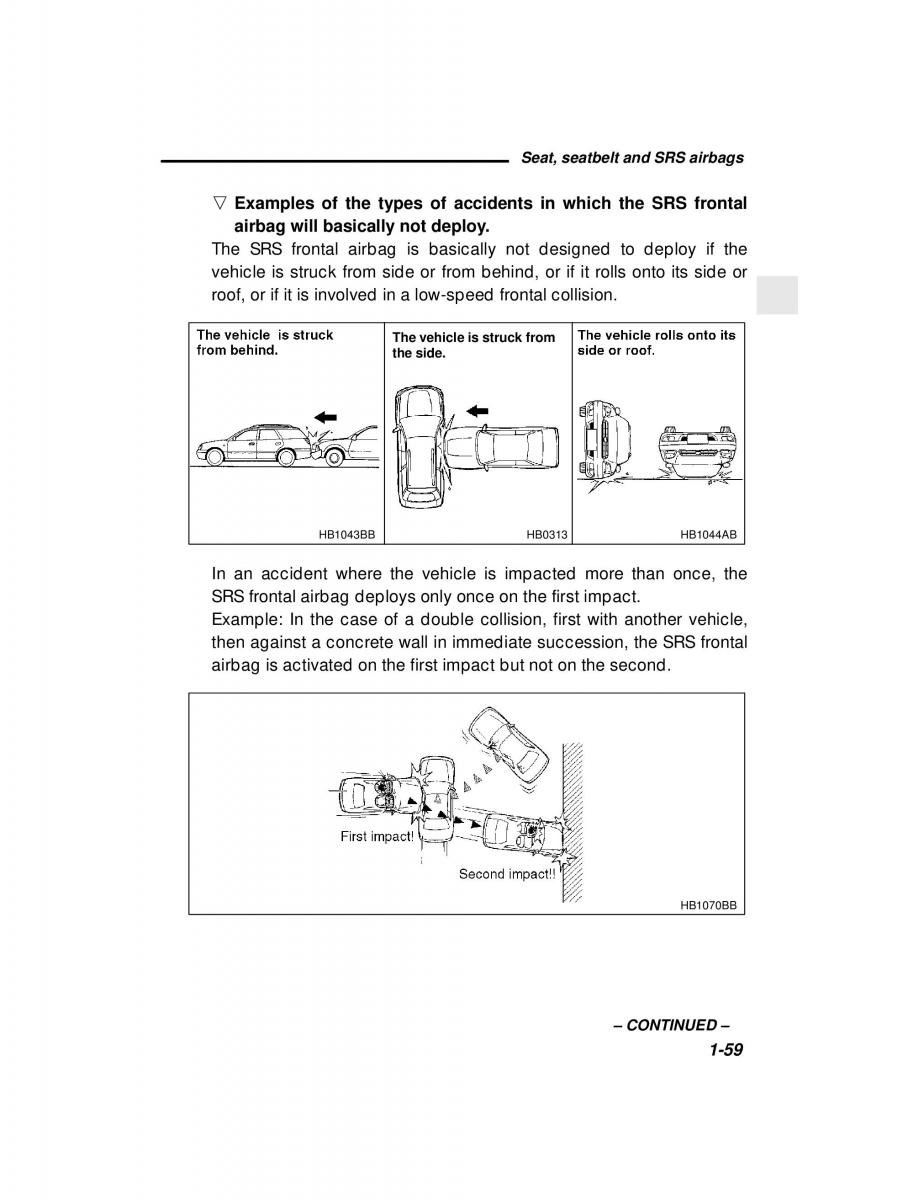 manual  Subaru Outback Legacy owners manual / page 79