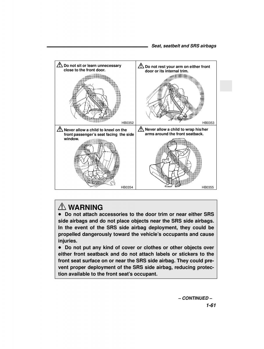 manual  Subaru Outback Legacy owners manual / page 81