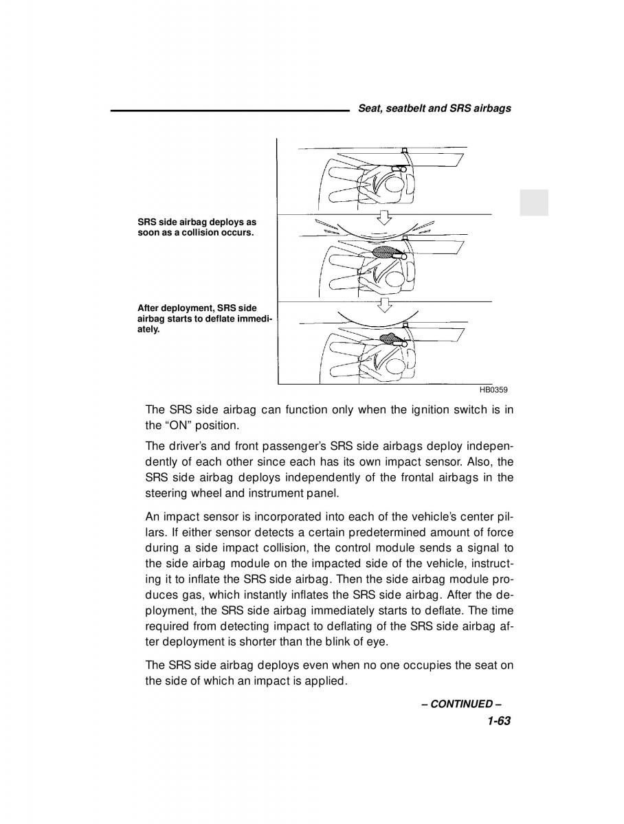 manual  Subaru Outback Legacy owners manual / page 83