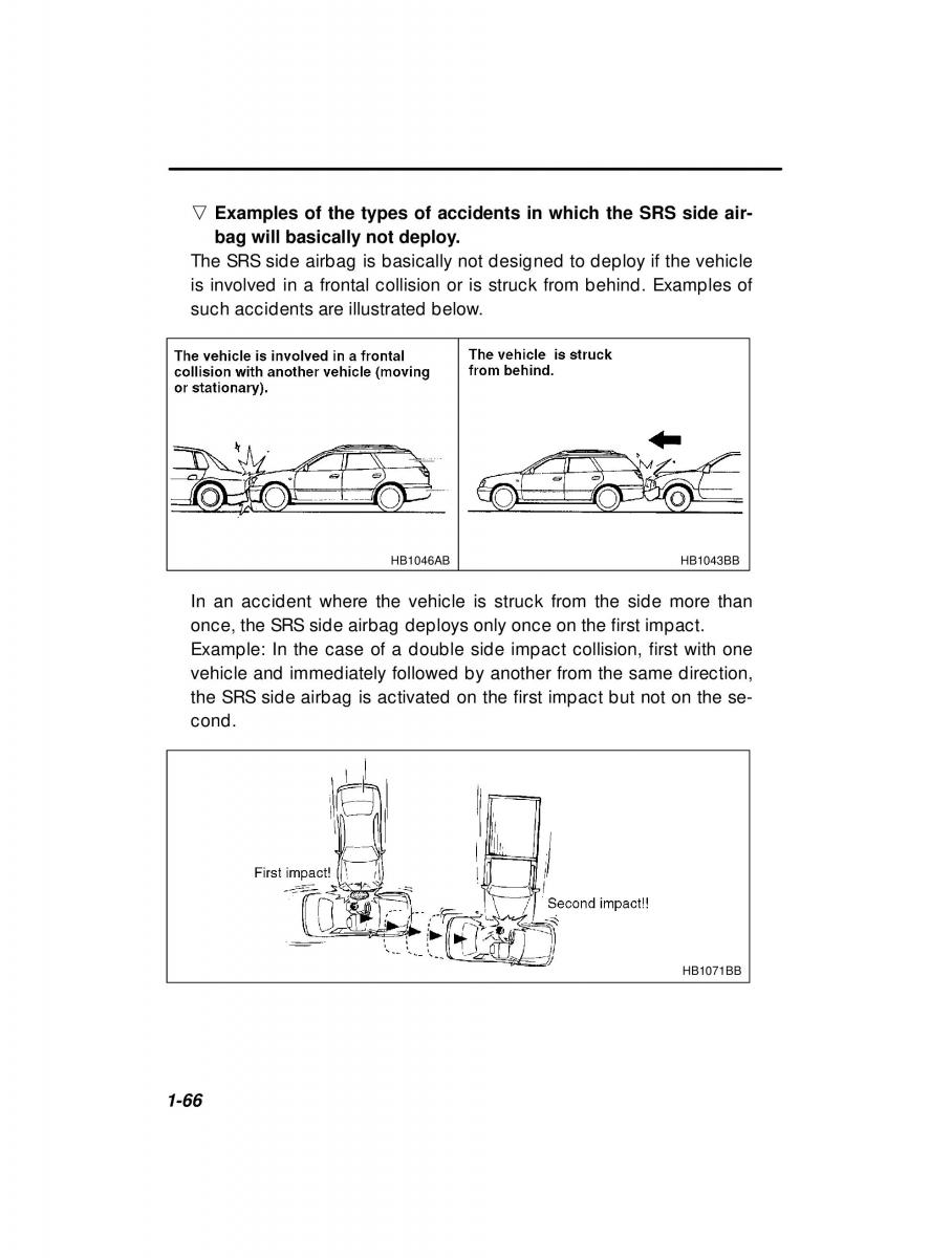 manual  Subaru Outback Legacy owners manual / page 86