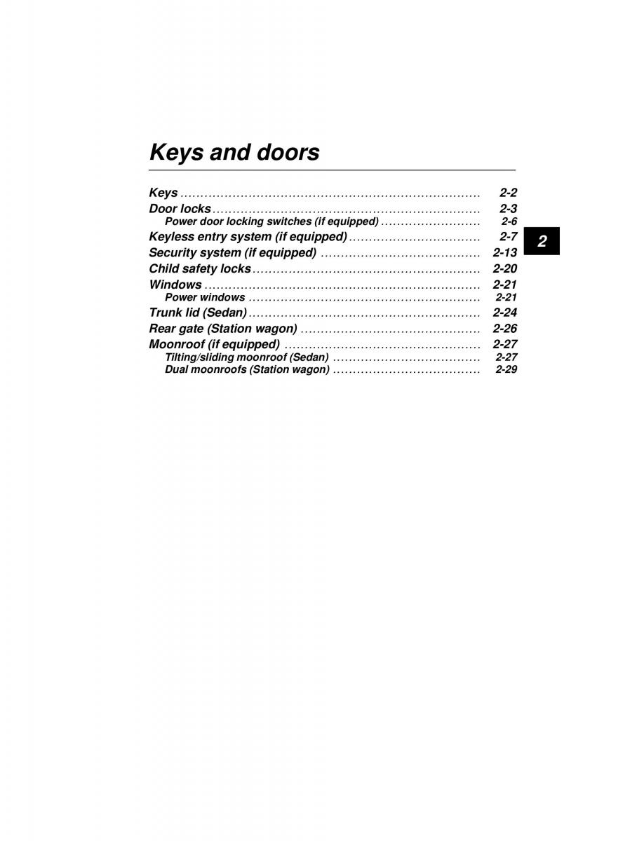 manual  Subaru Outback Legacy owners manual / page 91