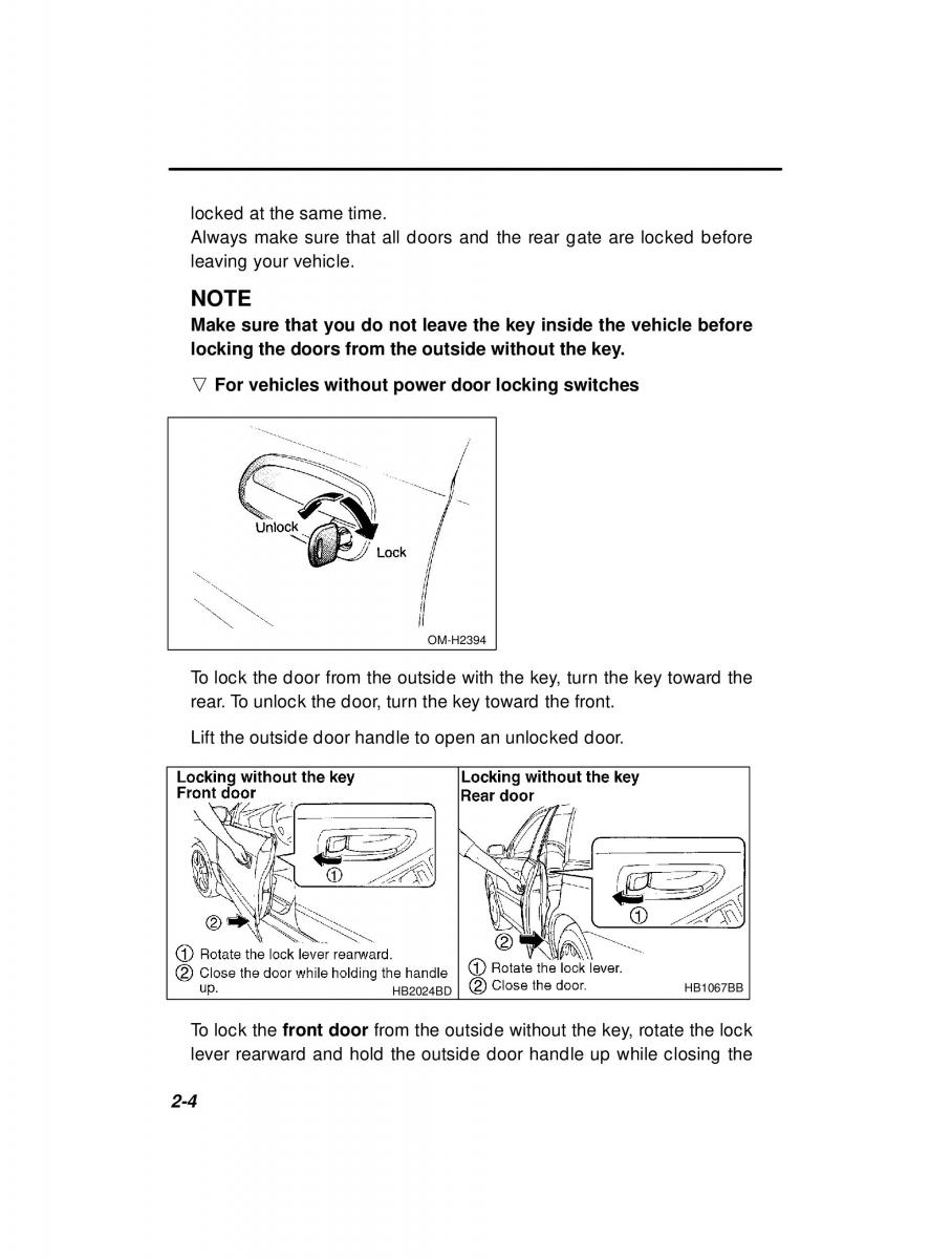 manual  Subaru Outback Legacy owners manual / page 94