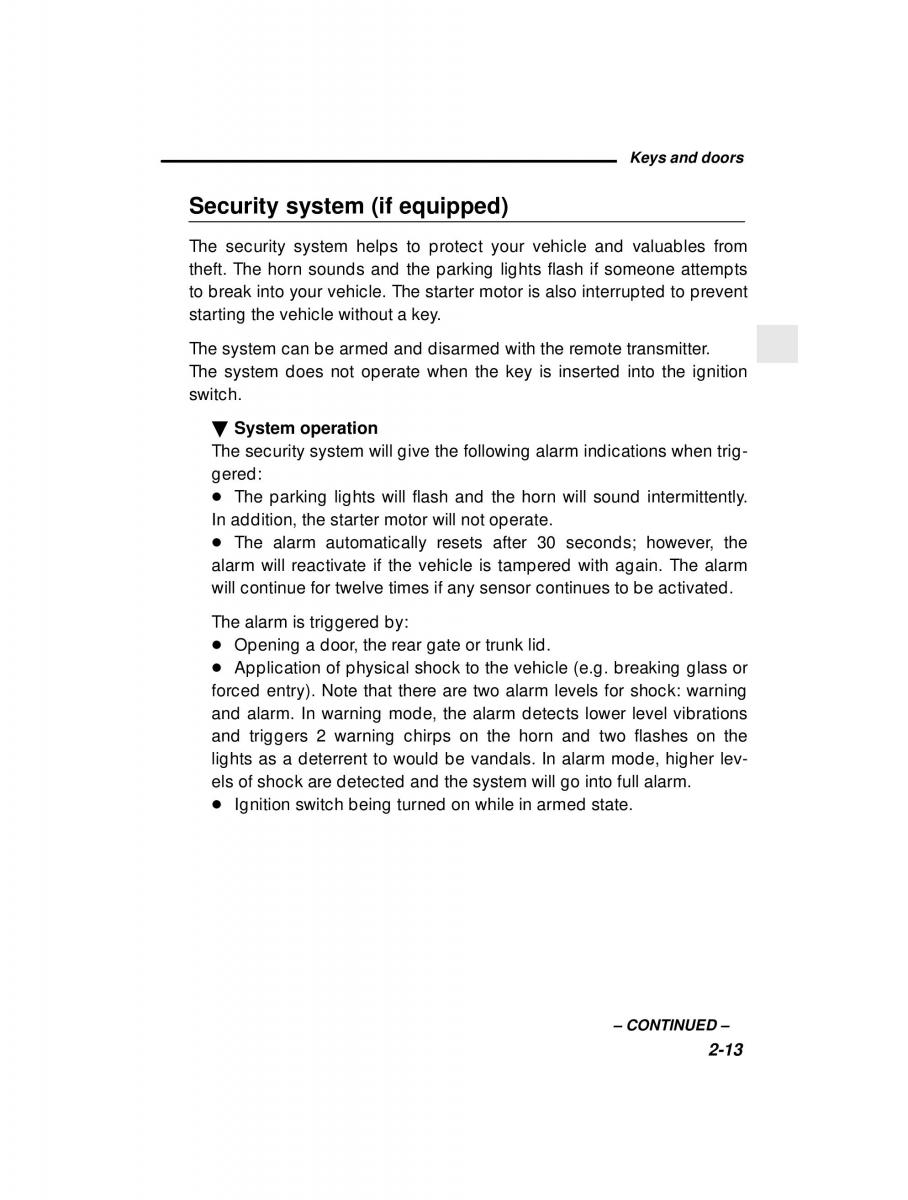 manual  Subaru Outback Legacy owners manual / page 103