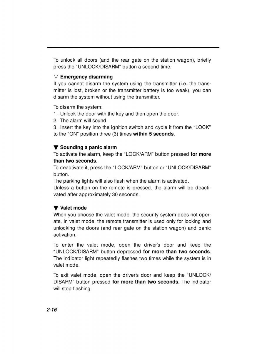 Subaru Outback Legacy owners manual / page 106