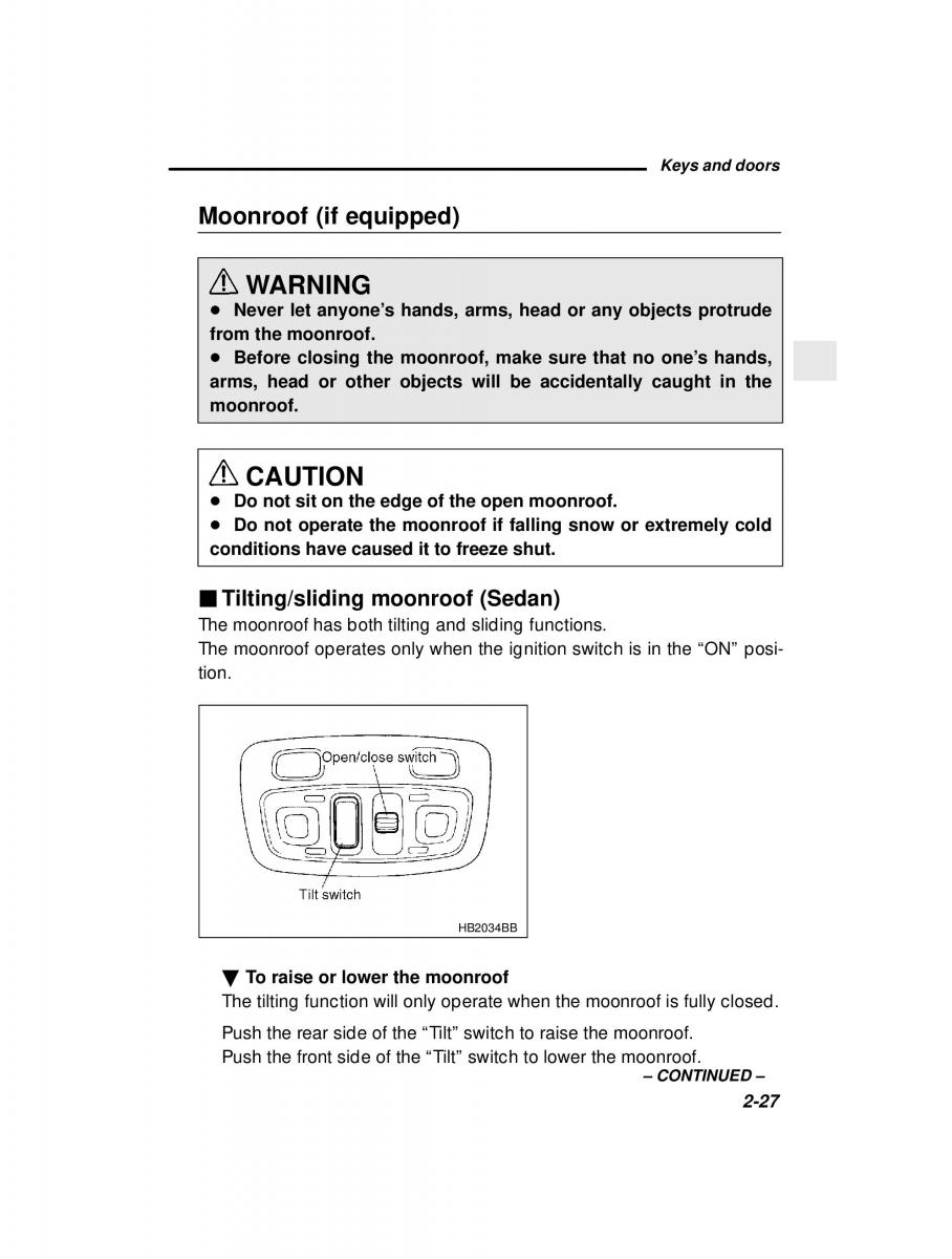 manual  Subaru Outback Legacy owners manual / page 117