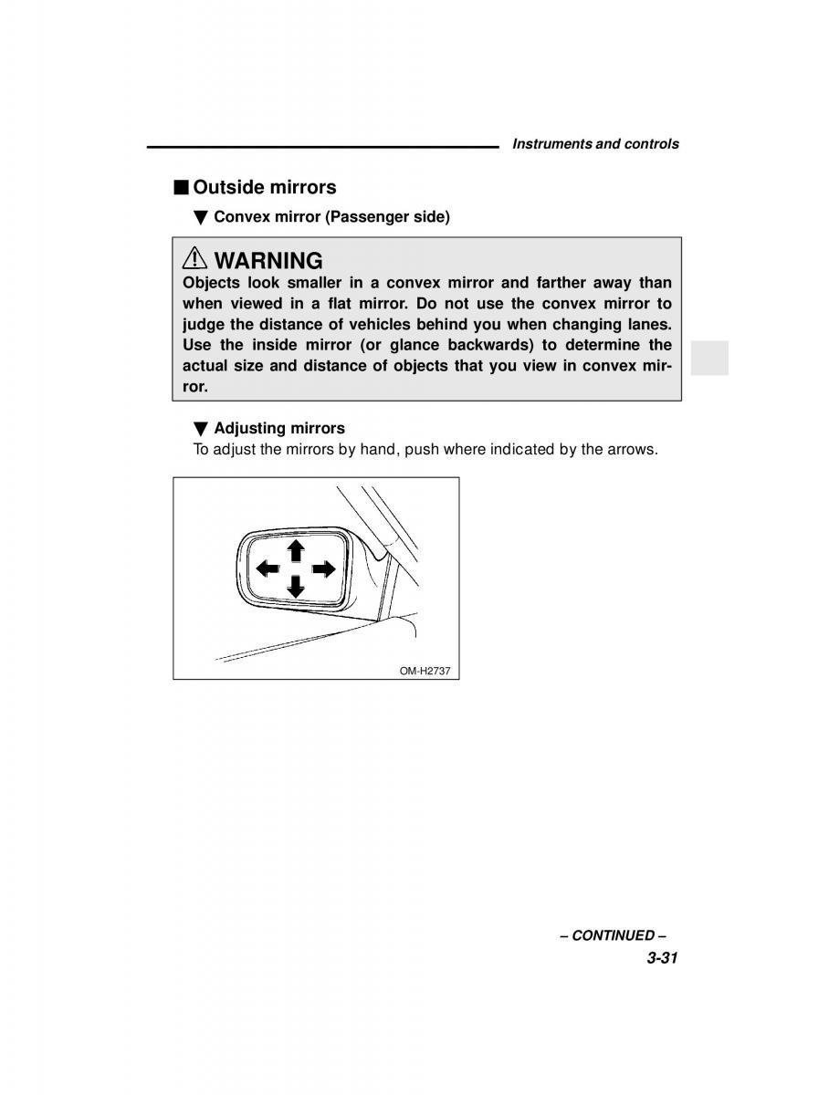 manual  Subaru Outback Legacy owners manual / page 153