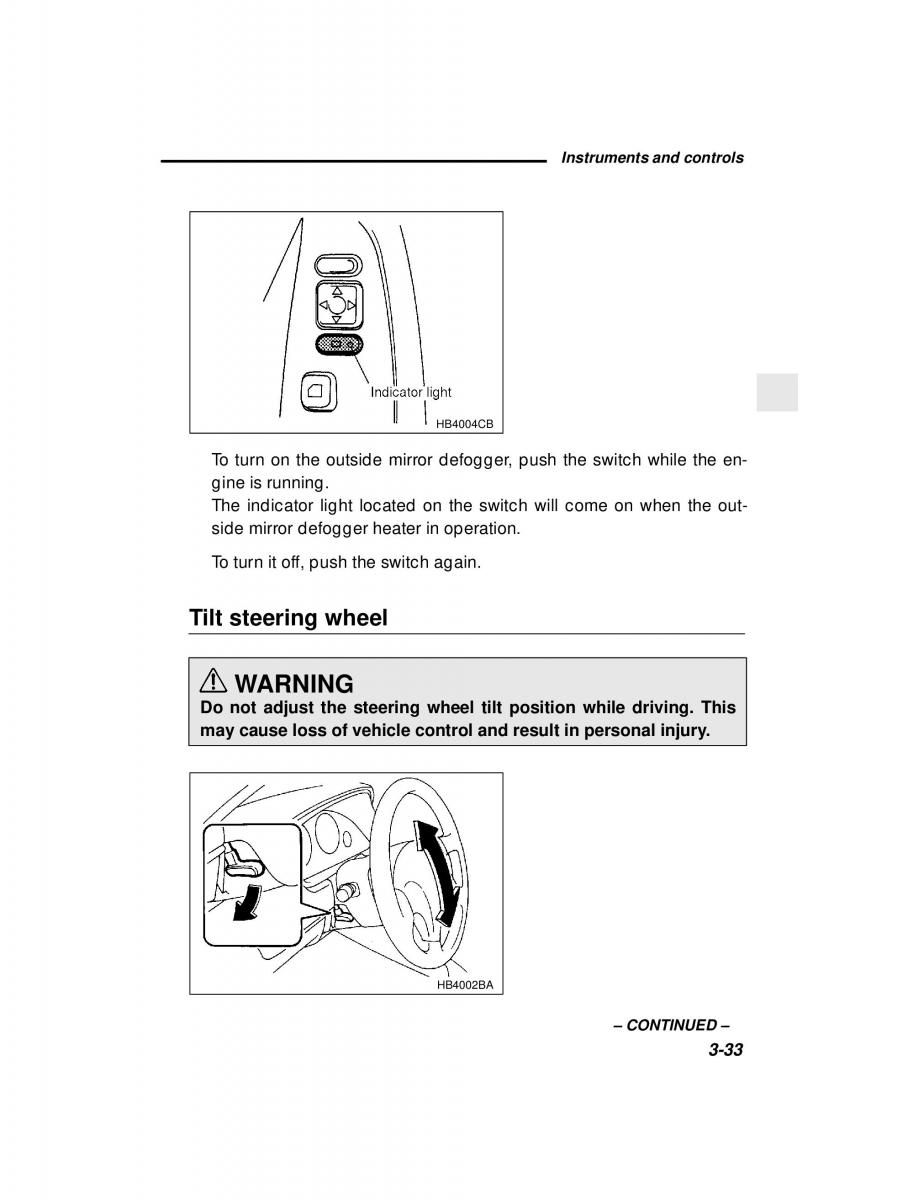 manual  Subaru Outback Legacy owners manual / page 155